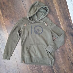 Tentree Olive Green Hoodie with Front Pocket